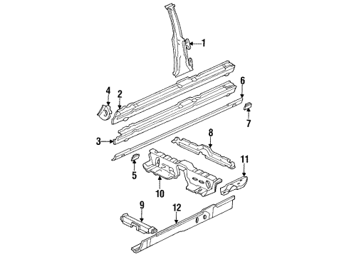 Mercedes-Benz 126-680-15-35-7101 Sill Plate
