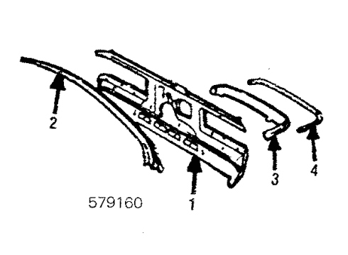 Mercedes-Benz 123-640-08-71 Panel Below Lid
