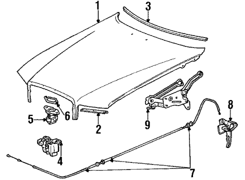 Mercedes-Benz 126-880-07-59 Release Cable