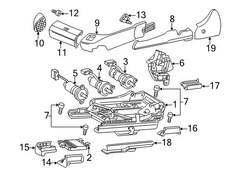 Mercedes-Benz 215-821-10-51-7C45 Switch