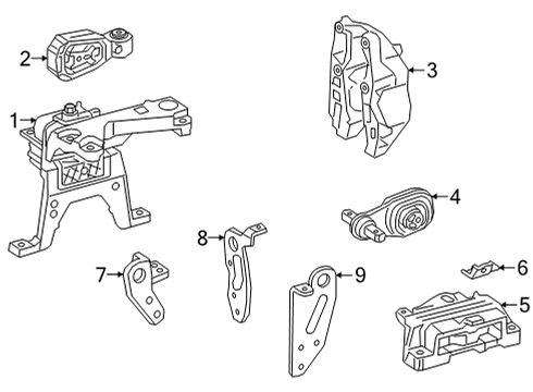 Mercedes-Benz 002-990-35-03 Lower Support Lower Bolt