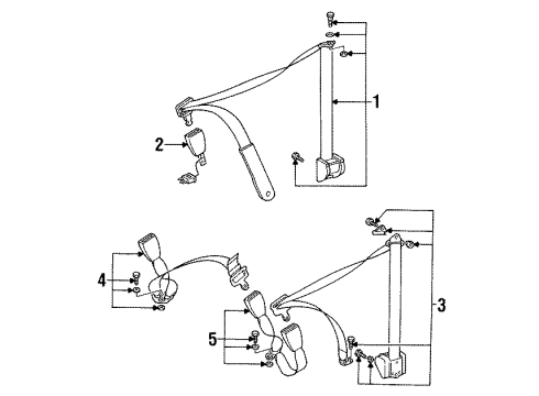 Mercedes-Benz 126-860-81-85 Seat Belt Assembly