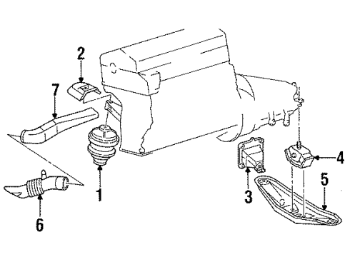 1995 Mercedes-Benz E320 Engine & Trans Mounting