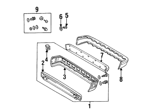 1993 Mercedes-Benz 190E Rear Bumper