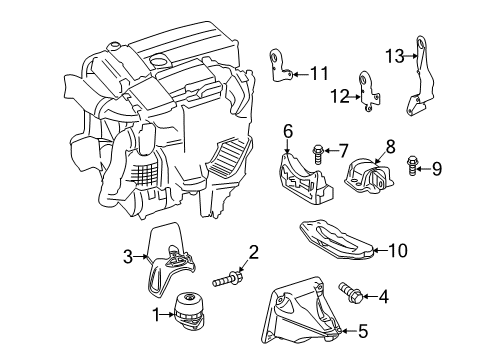 2013 Mercedes-Benz C250 Engine & Trans Mounting
