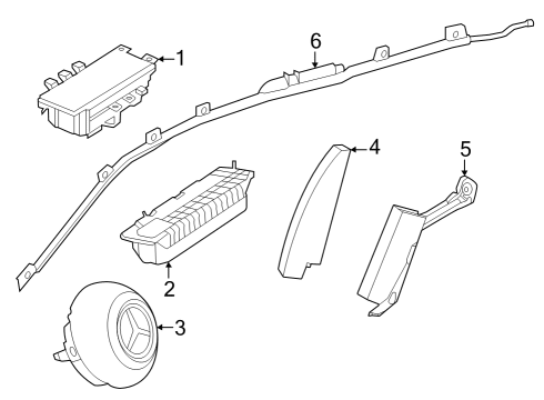 2023 Mercedes-Benz GLC300 Air Bag Components
