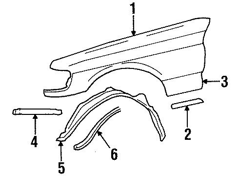 1984 Mercedes-Benz 300SD Fender & Components
