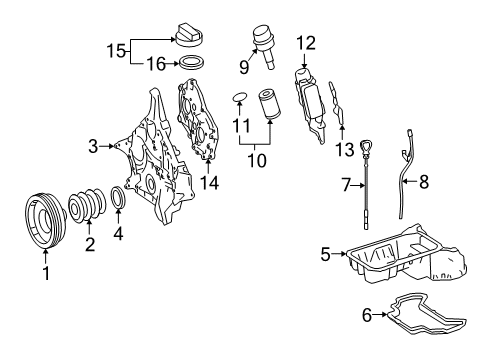 2010 Mercedes-Benz E550 Engine Parts, Mounts, Cylinder Head & Valves, Camshaft & Timing, Variable Valve Timing, Oil Pan, Oil Pump, Crankshaft & Bearings, Pistons, Rings & Bearings