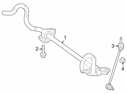 2023 Mercedes-Benz GLC300 Stabilizer Bar & Components - Front