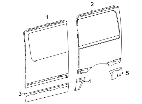 SIDEWALL PANELING Diagram for 907-637-09-00