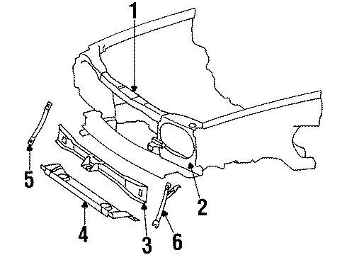 1985 Mercedes-Benz 300D Radiator Support