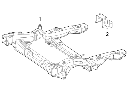Engine Cradle Front Bolt Diagram for 000-990-15-37