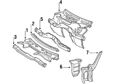Lower Dash Panel Diagram for 107-620-25-08