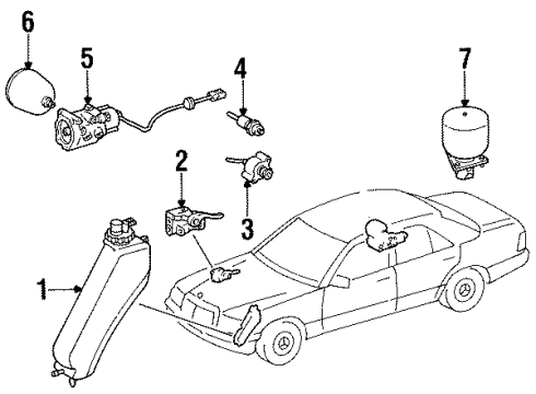 1987 Mercedes-Benz 260E Auto Leveling Components