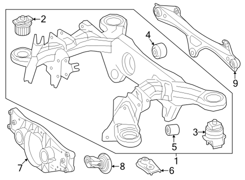 2023 Mercedes-Benz GLC300 Suspension Mounting - Rear