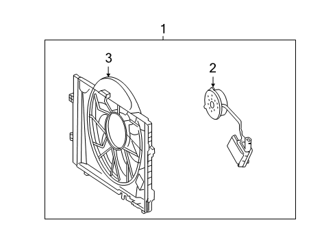 2003 Mercedes-Benz CLK500 Cooling System, Radiator, Water Pump, Cooling Fan Diagram 1