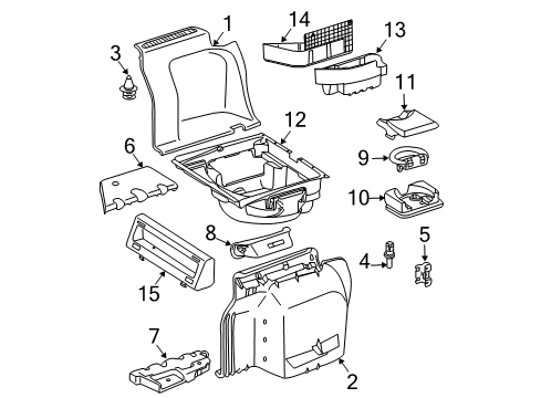 2006 Mercedes-Benz E55 AMG Interior Trim - Rear Body Diagram 4