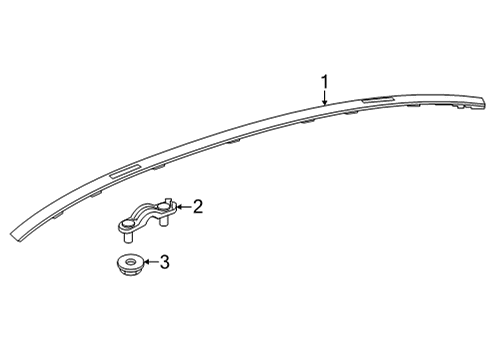 2022 Mercedes-Benz C300 Exterior Trim - Roof Diagram 3