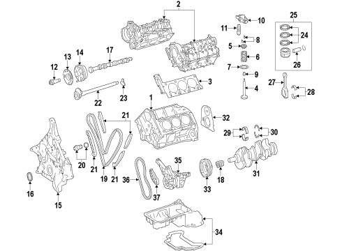 2010 Mercedes-Benz GLK350 Engine Parts, Mounts, Cylinder Head & Valves, Camshaft & Timing, Variable Valve Timing, Oil Pan, Oil Pump, Balance Shafts, Crankshaft & Bearings, Pistons, Rings & Bearings