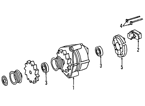 Alternator Support Bracket Diagram for 104-155-01-35