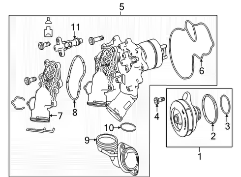 2022 Mercedes-Benz GLE63 AMG S Water Pump Diagram 1