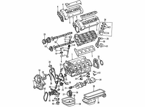 Valve Spring Retainers Diagram for 111-053-00-25