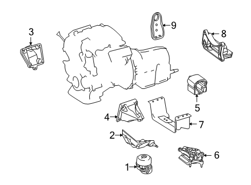 2010 Mercedes-Benz GLK350 Engine & Trans Mounting