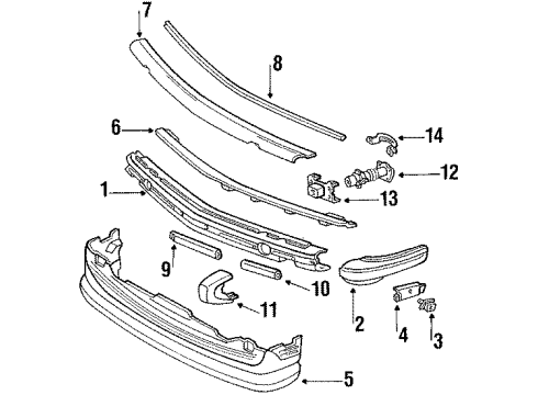 1987 Mercedes-Benz 560SL Front Bumper