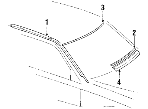 1995 Mercedes-Benz E320 Windshield Glass, Reveal Moldings