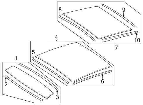 2023 Mercedes-Benz GLC300 Sunroof - Body & Hardware Diagram 3