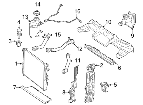 Radiator Diagram for 099-500-21-02