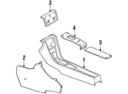 1987 Mercedes-Benz 260E Center Console