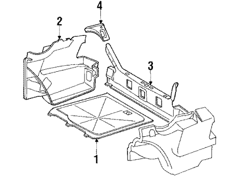 1989 Mercedes-Benz 260E Interior Trim Diagram 2