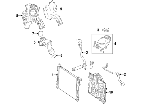 2016 Mercedes-Benz S63 AMG Cooling System, Radiator, Water Pump, Cooling Fan Diagram 3