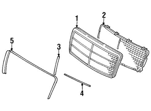 1995 Mercedes-Benz E320 Grille & Components