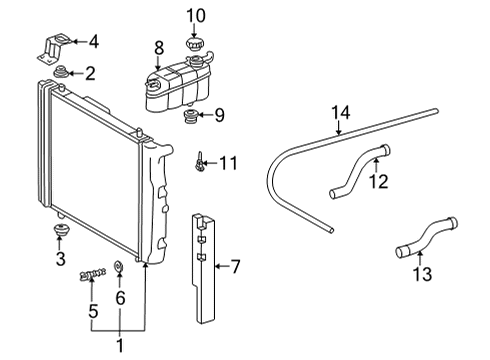 Radiator Hose Diagram for 463-500-22-75