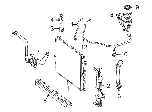 2020 Mercedes-Benz S560 Radiator & Components