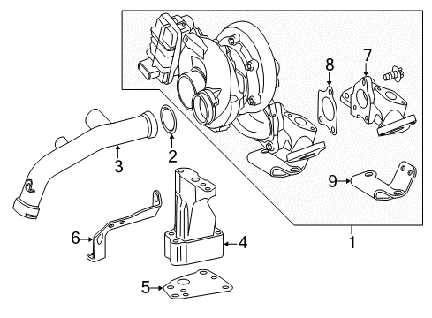 Turbocharger Diagram for 642-090-14-86-80