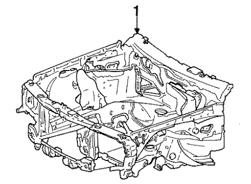 1993 Mercedes-Benz 190E Inner Structure - Front Structural