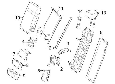 2023 Mercedes-Benz GLC300 Rear Seat Components