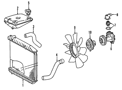 Water Pump Assembly Diagram for 116-200-17-01-80