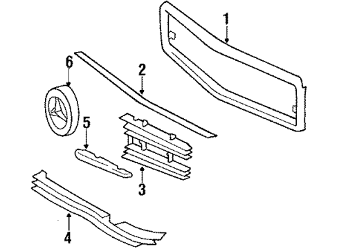 1987 Mercedes-Benz 560SL Grille & Components