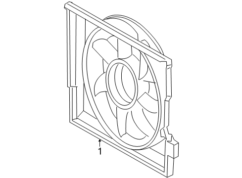 2011 Mercedes-Benz E550 Cooling System, Radiator, Water Pump, Cooling Fan Diagram 1