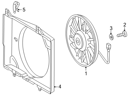 2000 Mercedes-Benz CLK320 Cooling System, Radiator, Water Pump, Cooling Fan Diagram 1