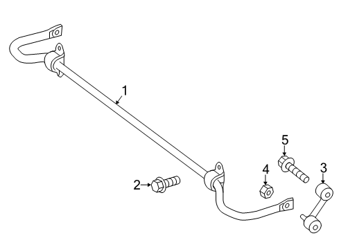 2014 Mercedes-Benz CLA45 AMG Rear Suspension, Control Arm Diagram 1