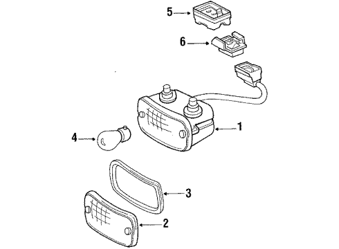 1987 Mercedes-Benz 560SL Signal Lamps
