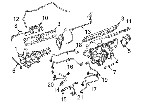 Turbocharger Support Diagram for 275-096-10-45