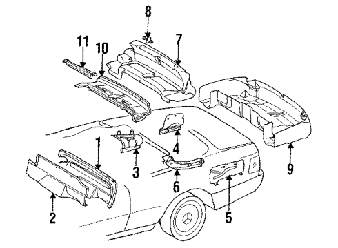 1995 Mercedes-Benz E320 Folding Top Storage Compartment
