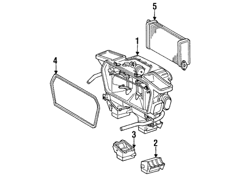 Heater Core Diagram for 002-835-54-01