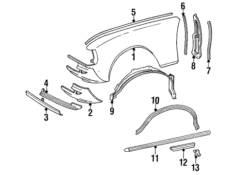 1985 Mercedes-Benz 300CD Fender & Components